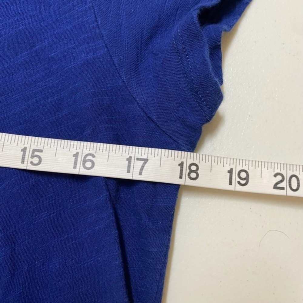 C & C California Womens Dress Small Blue Short Sleeve Drawstring Waist USA Made - Picture 10 of 13